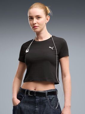 PUMA Wardrobe Essentials Women's Baby Tee- Crop